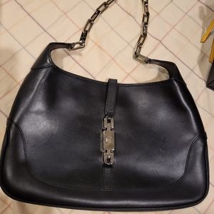 Gucci Black Jackie Chain Leather Shoulder Bag